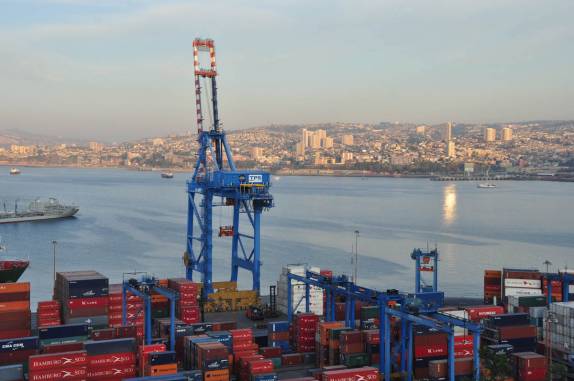 Valparaiso, no Chile, vista do alto do cerro Artilleria